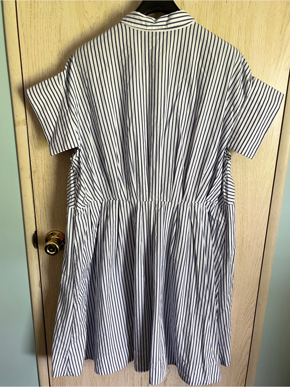 Victoria Beckham for Target Blue & White Striped High Low Shirt Dress - Size L - Picture 6 of 8